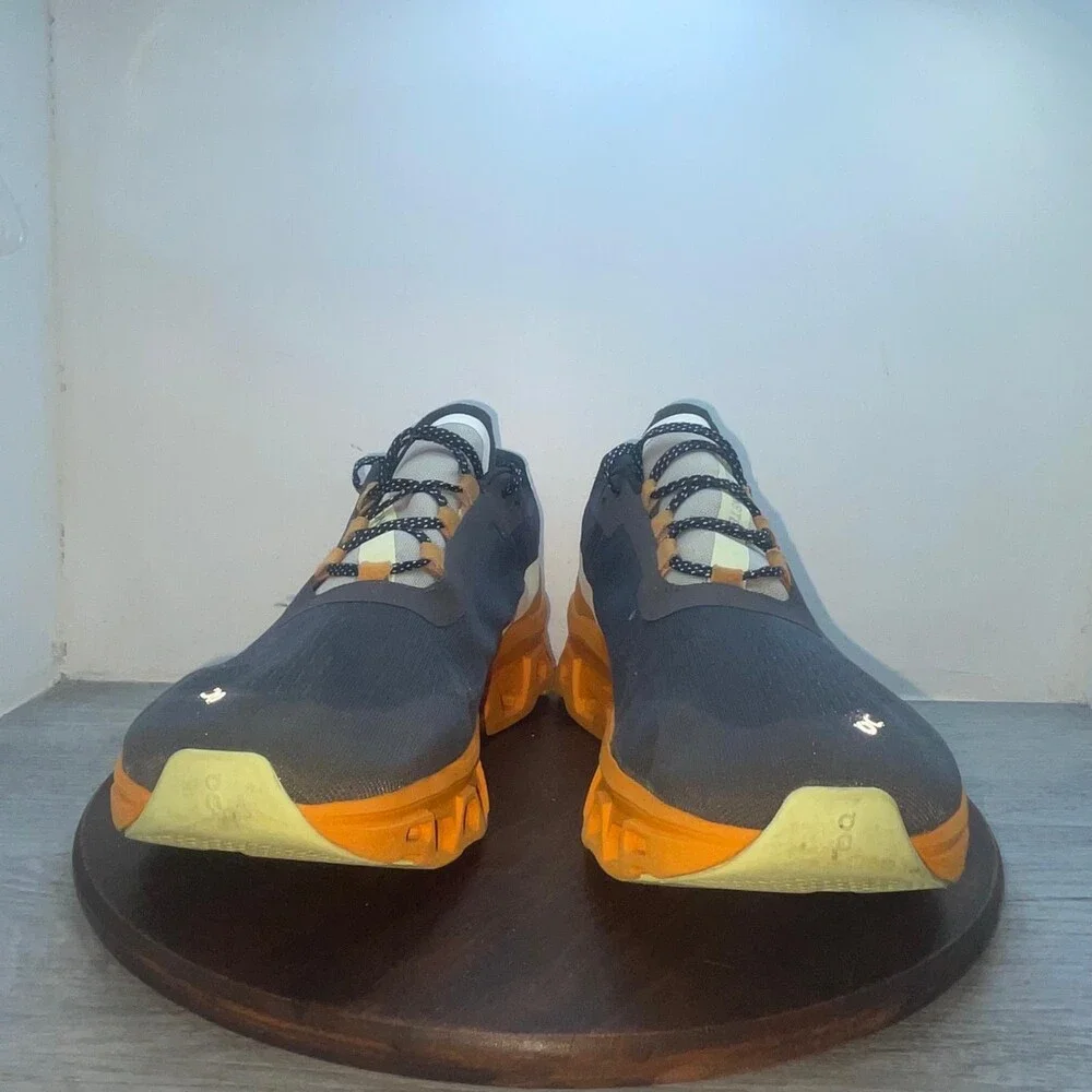On Cloudmonster Eclipse Turmeric Orange Dark Grey 61.98656 Men's Size 14 Running